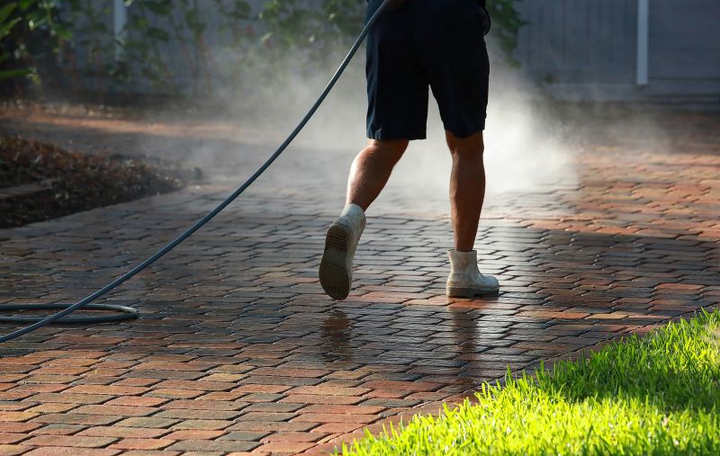 High-Pressure Cleaning of Driveways