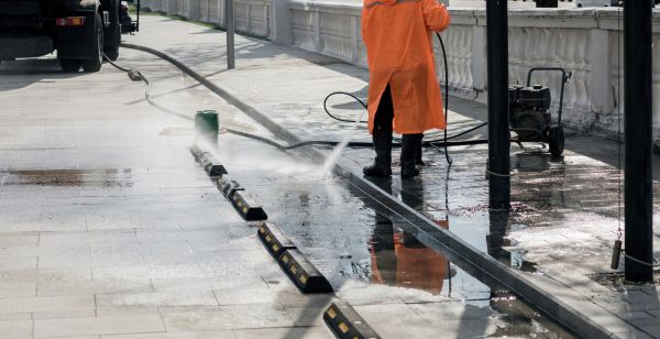 Parking Lot Pressure Washing in Endicott